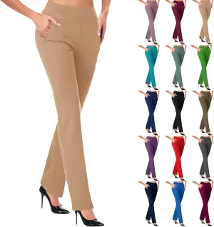 2025 Work Pants for Women High Waist Stretch Dress Pants Soft Comfy Athletic Workout Yoga Pants Business Trousers