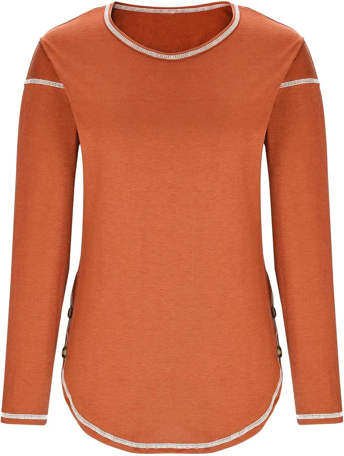 Blouses for Women Dressy Casual Long Sleeve Solid Pullover Side Split Fall Fashion Shirts 2024 Trending Now Tops