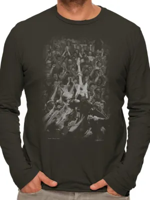 Bruce Springsteen Long Sleeve Crowd Top - Faded Black