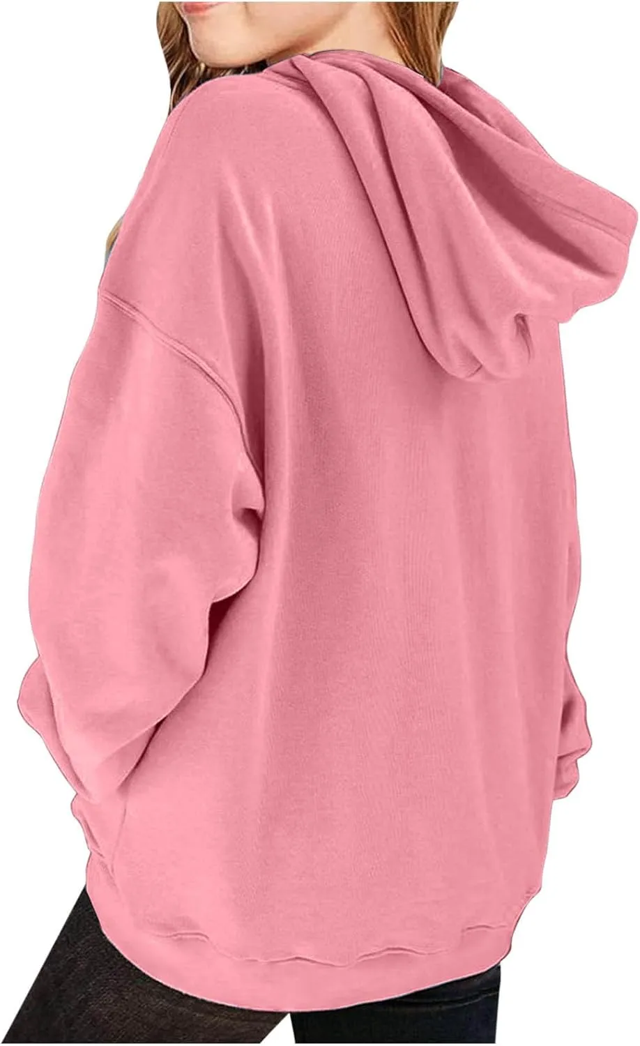 BTDECLAR Hoodies for Teen Girls Oversized Long Sleeve Fleece Hooded Sweatshirt Pullover Tops Cute Preppy Clothes Size 10 12