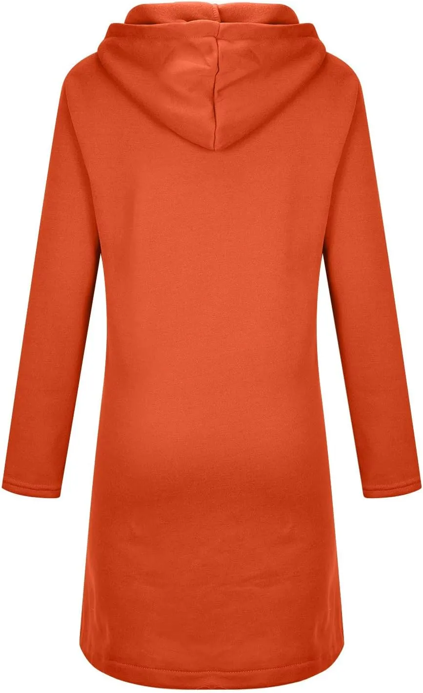 Ceboyel Women Zip Up Hoodies Zipper Long Hooded Jackets Solid Casual Tunic Sweatshirt Trendy Winter Outfits Clothes 2023