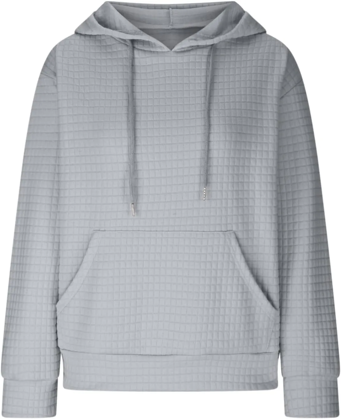 Ceboyel Womens Solid Color Cute Hoodie 2023 Waffle Knit Sweatshirts Comfort Sweater Tops Teen Girls Trendy Clothes 2023