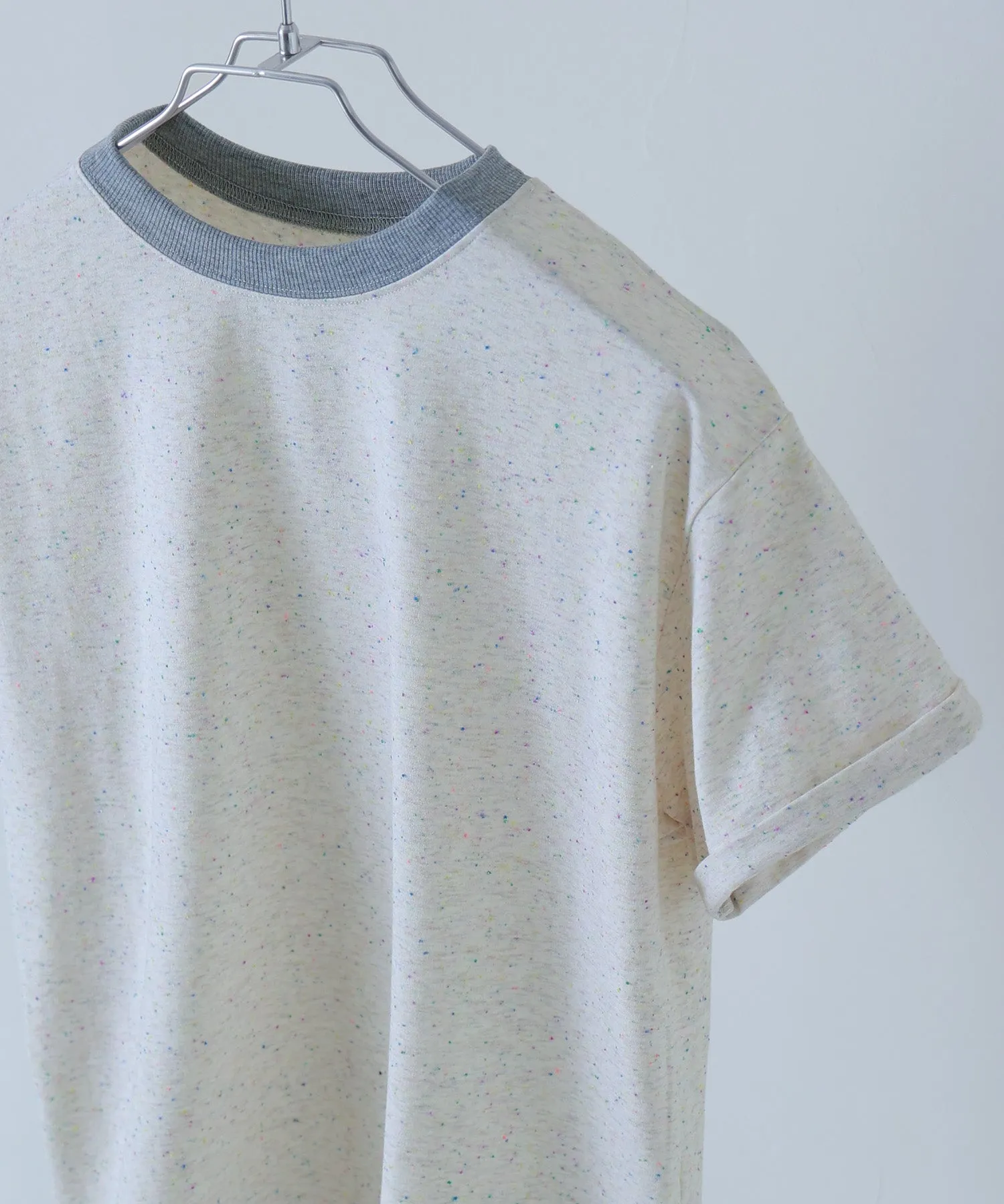 Color nep ringer neck T-shirt