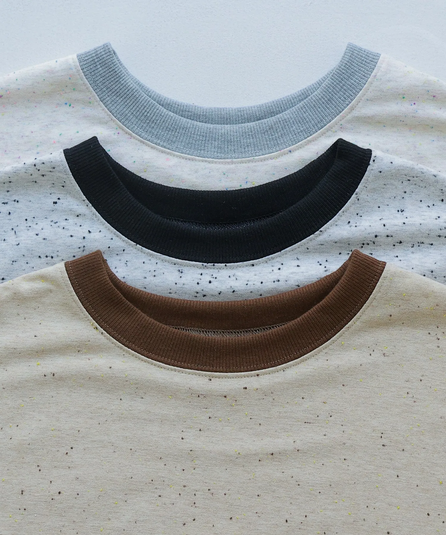 Color nep ringer neck T-shirt