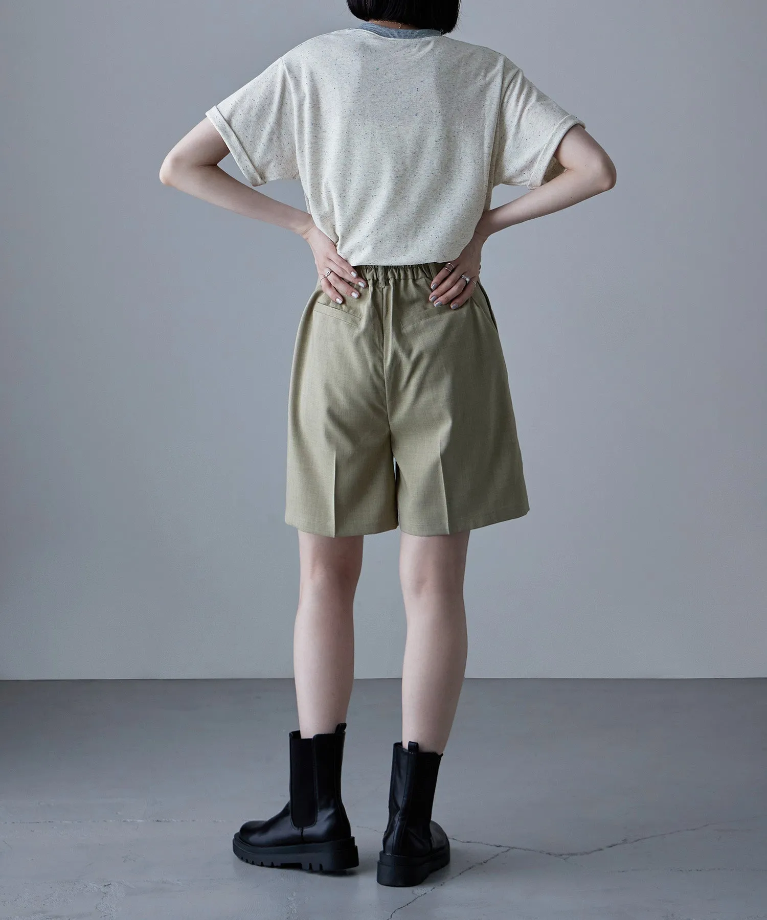 Color nep ringer neck T-shirt