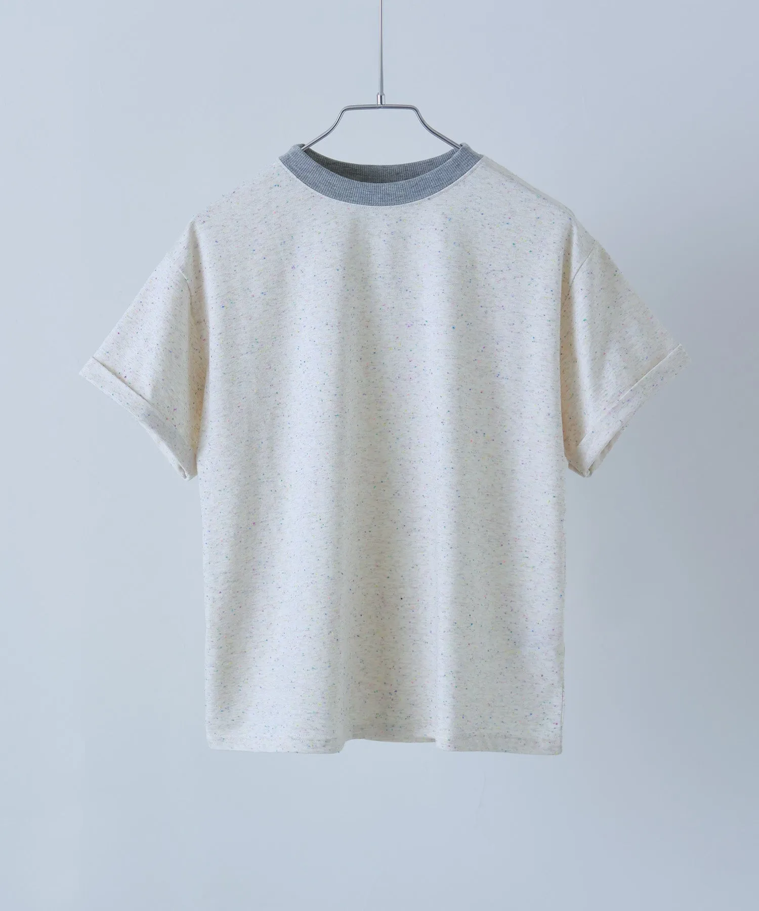 Color nep ringer neck T-shirt