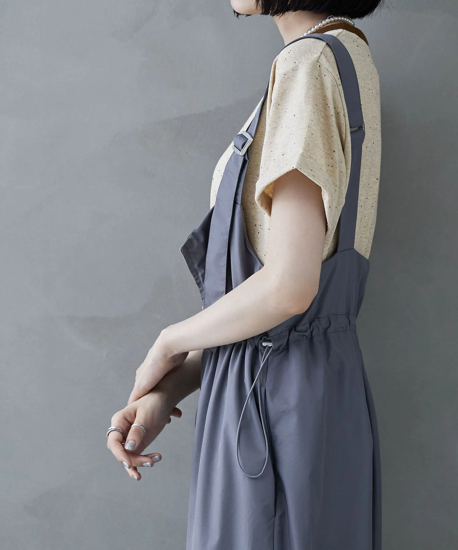 Color nep ringer neck T-shirt