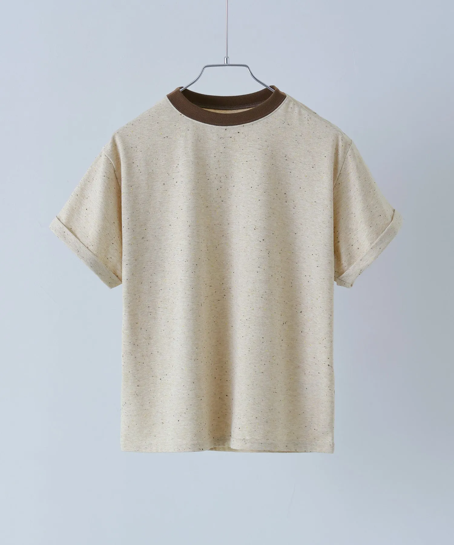 Color nep ringer neck T-shirt