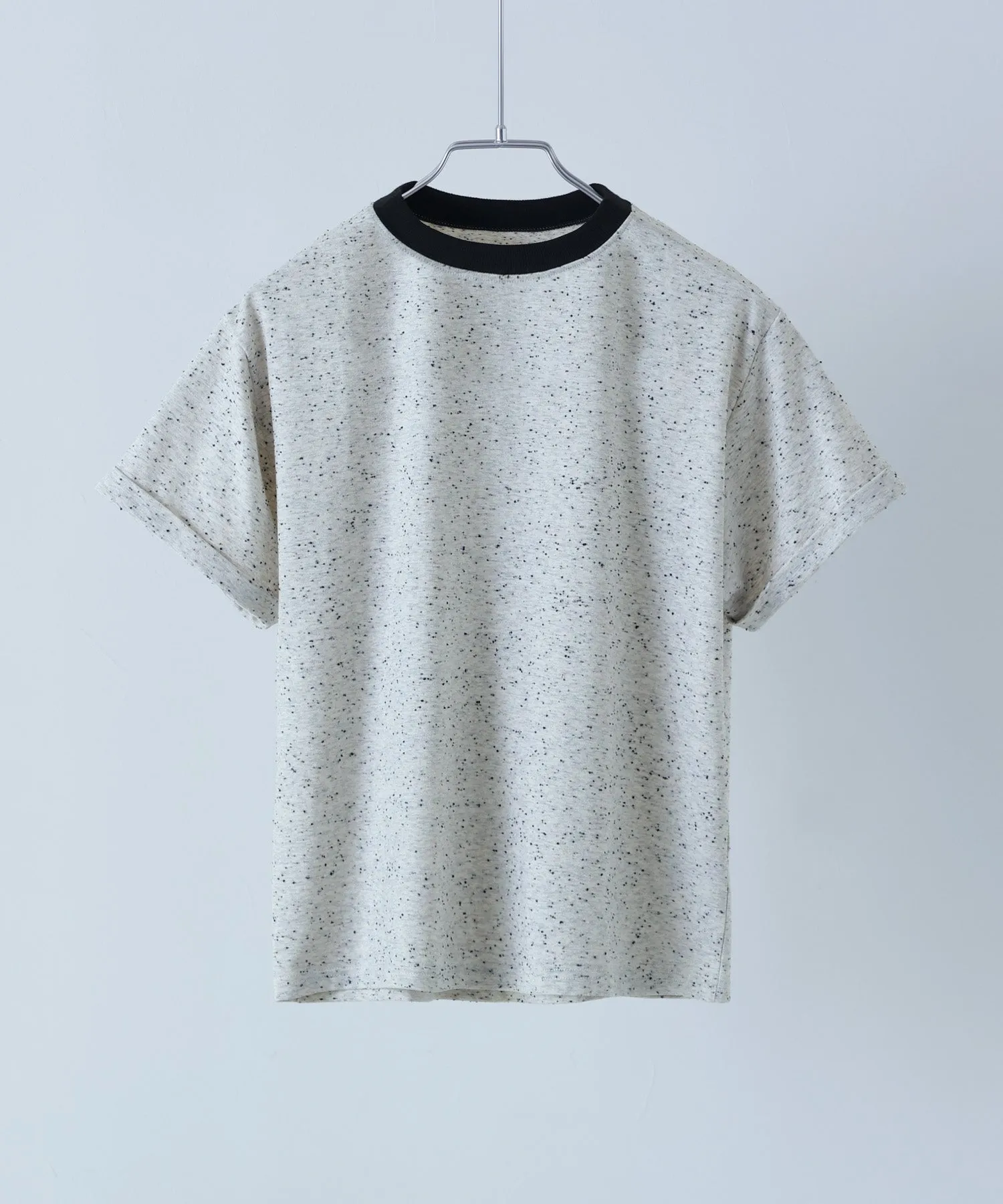 Color nep ringer neck T-shirt