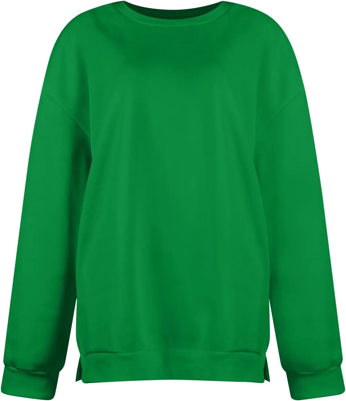 Crewneck Sweatshirts Women Fleece Sweatshirt No Hood Long Sleeve Shirt Hoodies Pullover Casual Loose Fitting Tops