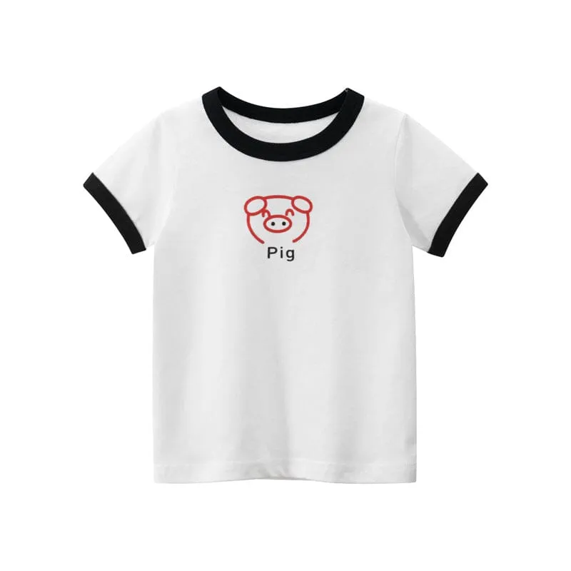 Cute Animal Summer Ringer Tee