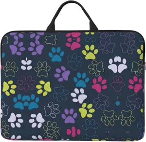 Cute dog paw 14in Laptop Case Sleeve Bag  Versatile Shoulder Messenger Briefcase, Designed for Business Travel