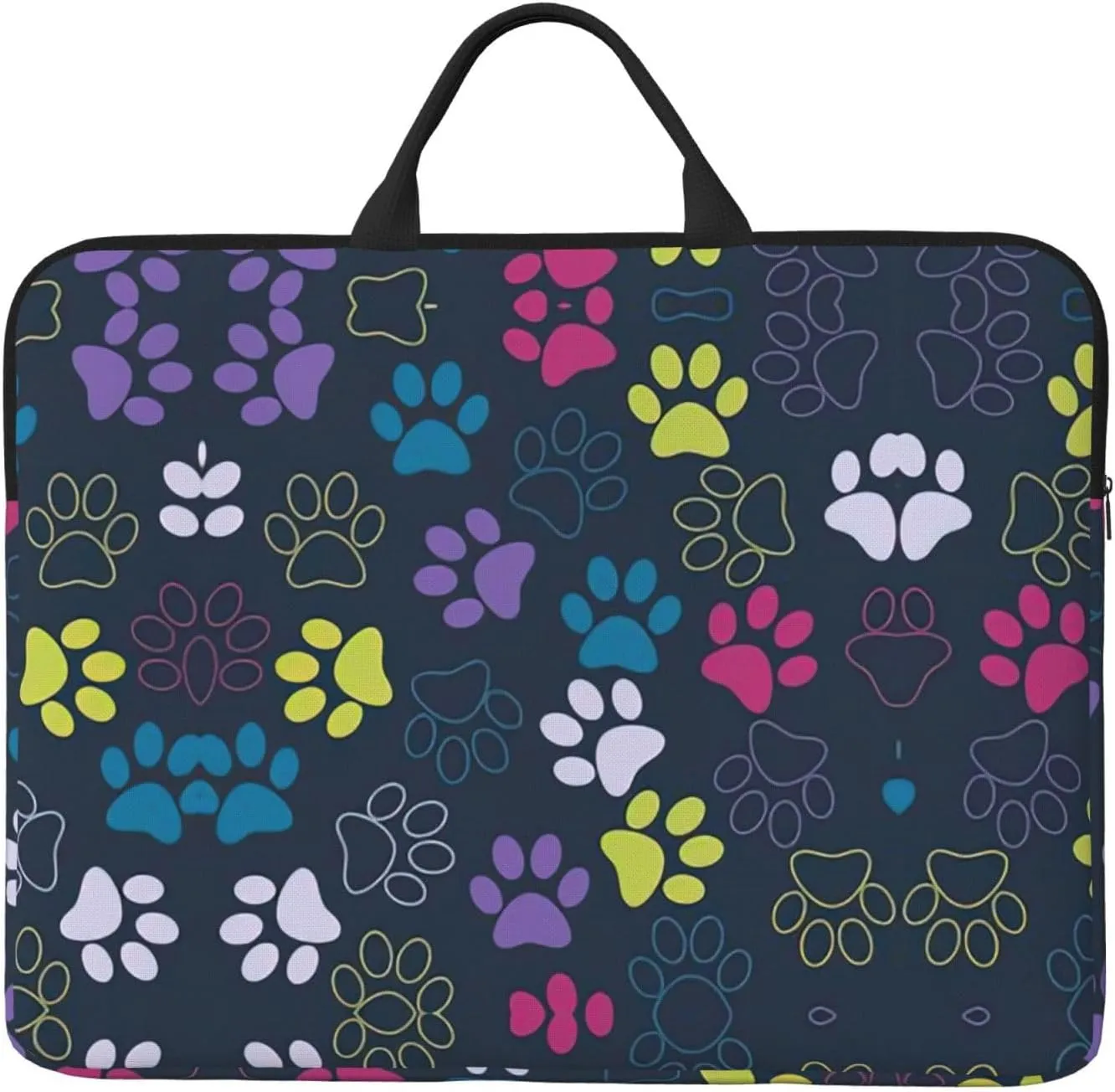 Cute dog paw 14in Laptop Case Sleeve Bag  Versatile Shoulder Messenger Briefcase, Designed for Business Travel