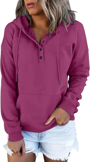 Fall clothes for women 2024 Casual Oversized Sweatshirts Cute Drawstring Hoodies Sweaters Long Sleeve Pullover Tops