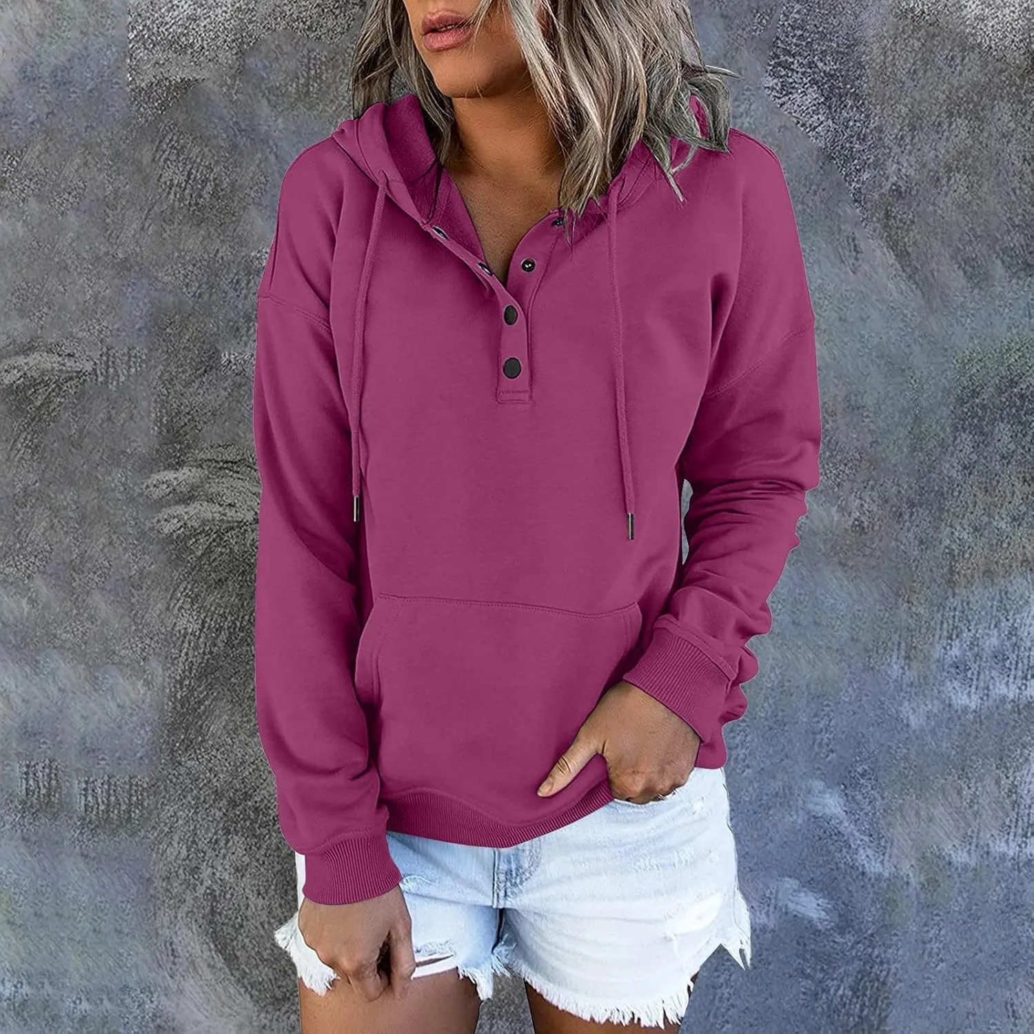 Fall clothes for women 2024 Casual Oversized Sweatshirts Cute Drawstring Hoodies Sweaters Long Sleeve Pullover Tops