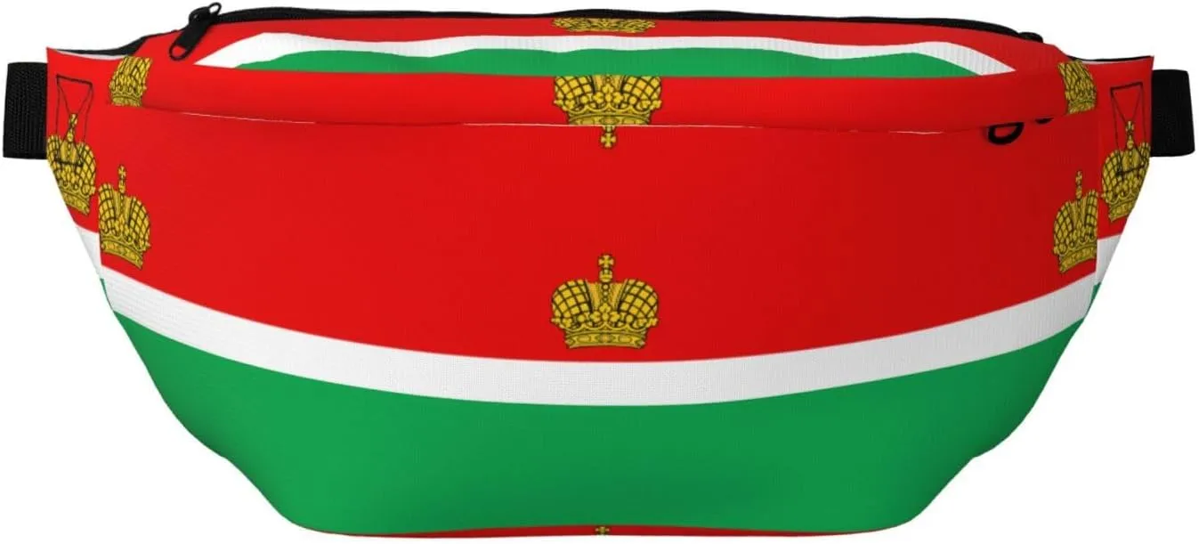 Flag Of Kaluga Stylish Crossbody Waist Pack - Versatile And Compact Travel Pouch For Hands-Free Storage