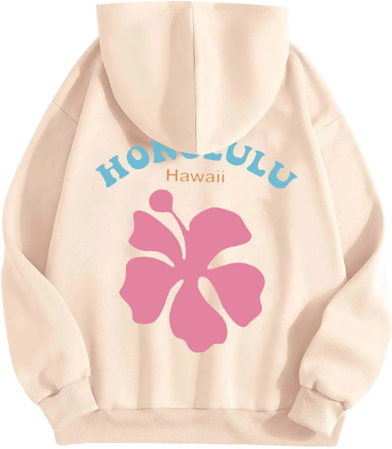 Hoodies Sweatshirt for Women Graphic Trendy Cute Y2K Clothes Girls Pullover Oversized Pink Palm Puff Preppy Hoodies