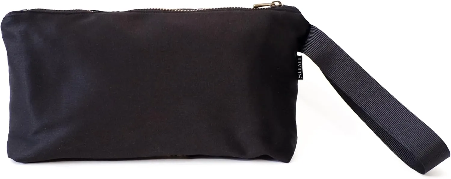 Japanese Style Wristlet Clutch Bag, Versatile Women's Zipper Pouch, 9.5 x 6.7 in. Traditional Japanese Print