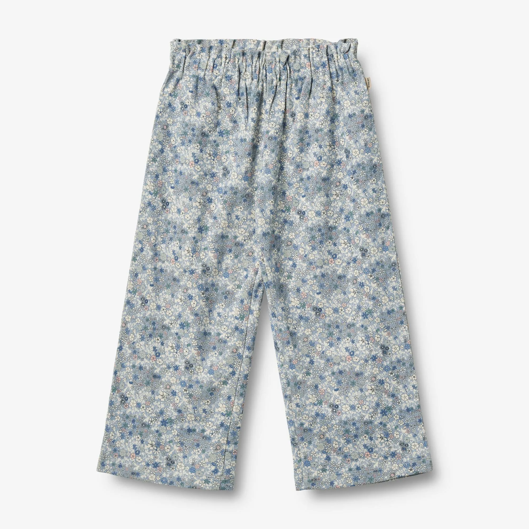 Jersey Pants Liza - blue summer flowers