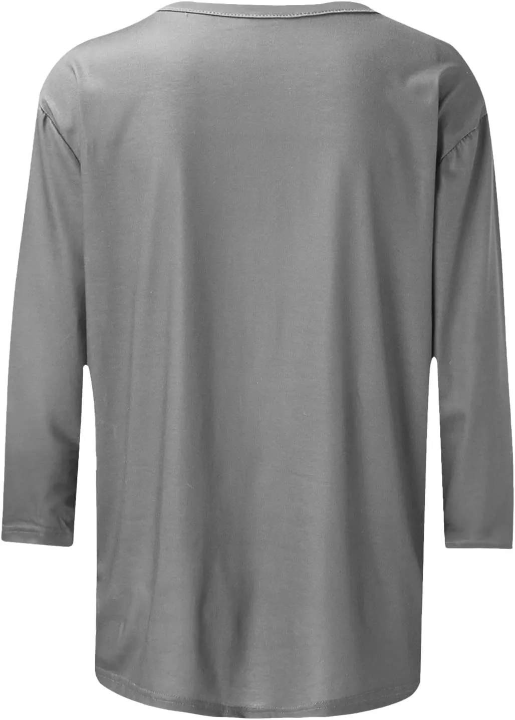 jovati Summer 3/4 Sleeve Tops For Women 2024 Crewneck Basic Blouses Casual Loose Fit Pullover Cute Going Out Shirts