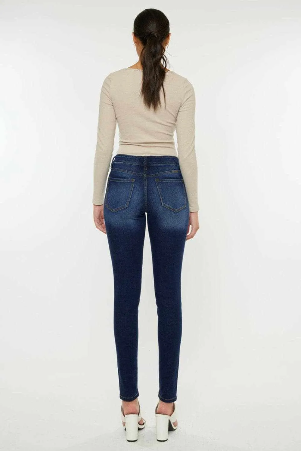 Kancan mid rise ombre skinny jeans