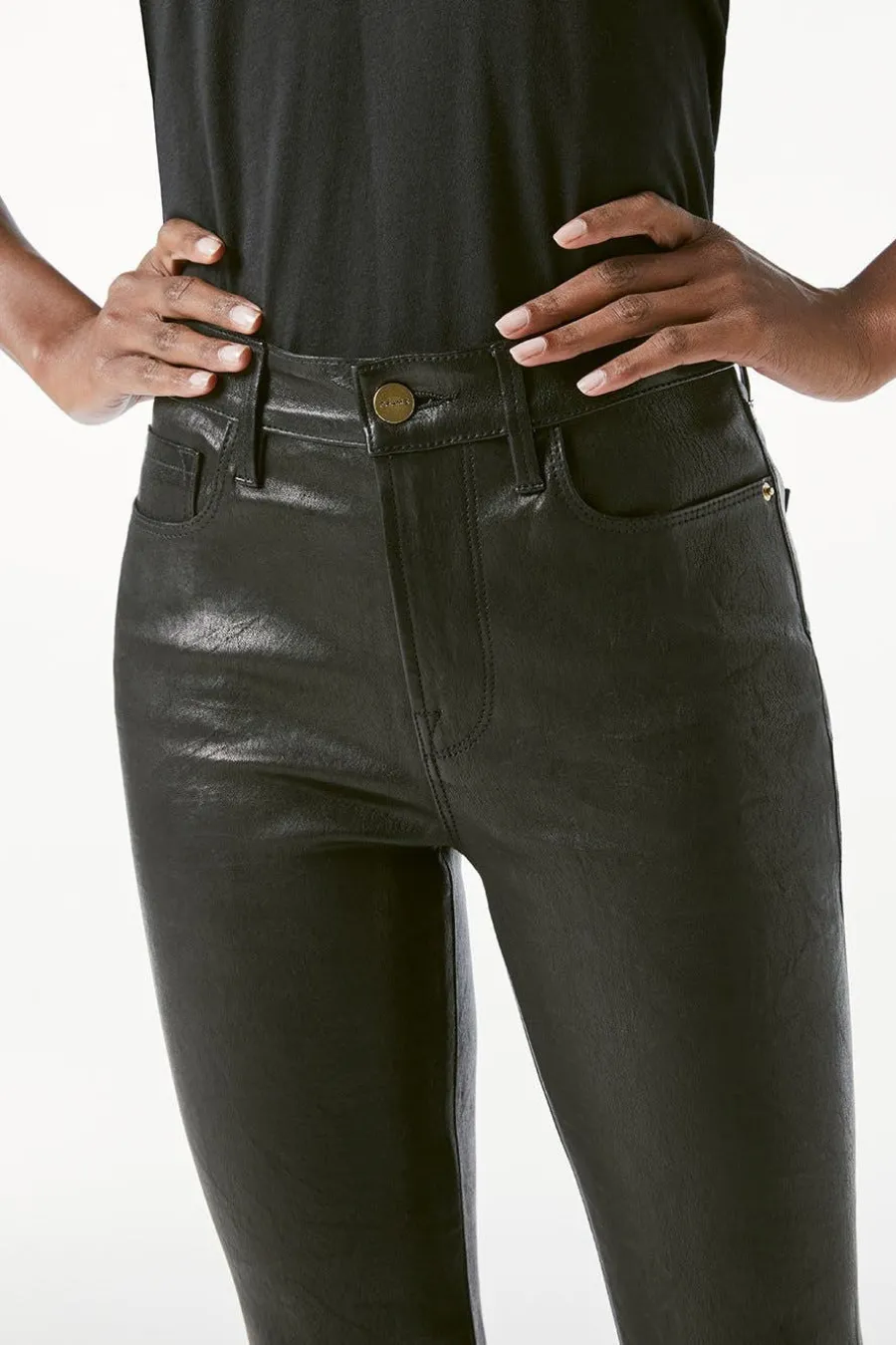 Le Crop Mini Boot Leather Washed Black