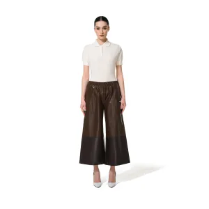 LEATHER PANTS BROWN