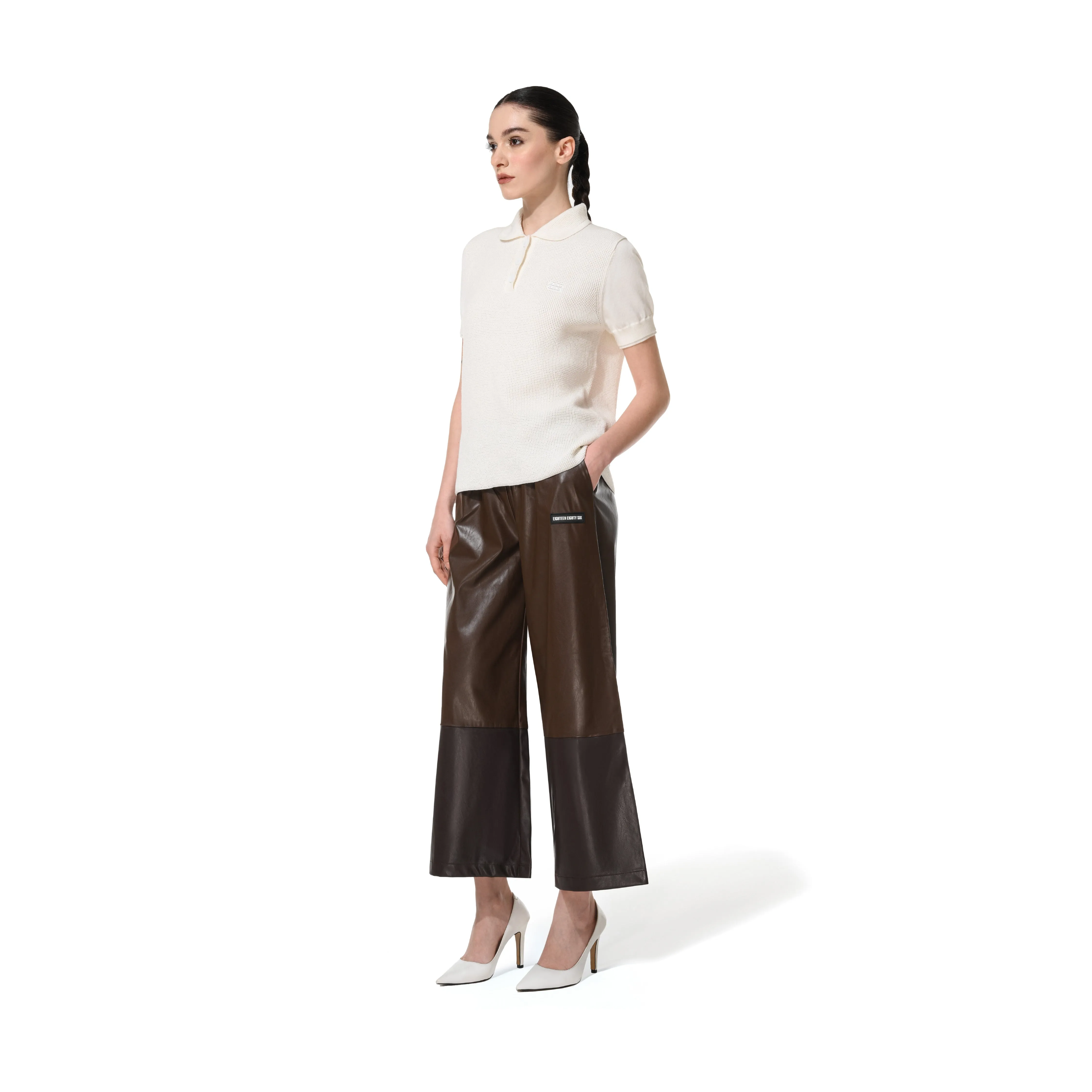 LEATHER PANTS BROWN