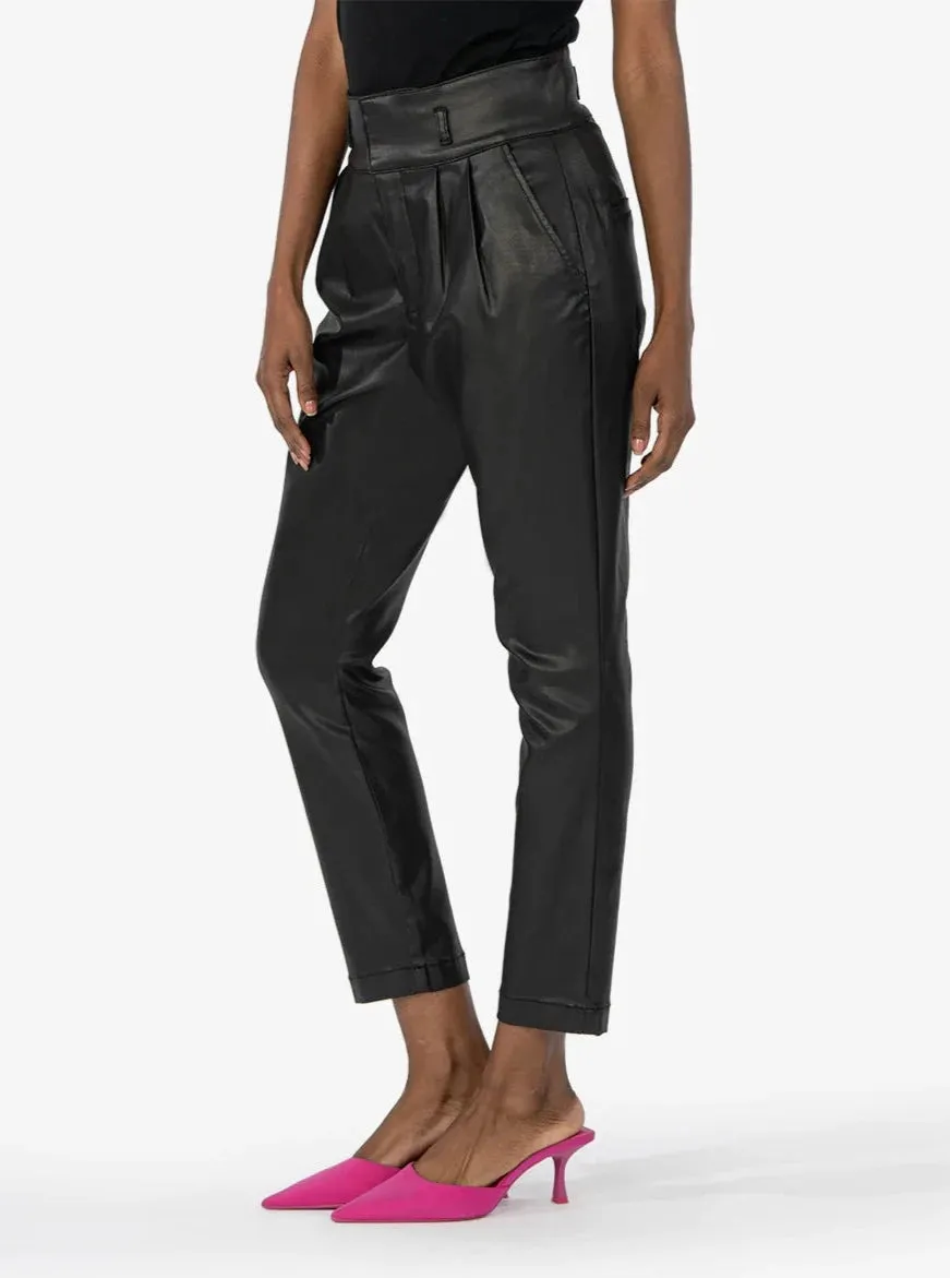 Lessie Coated Denim High Waist [Black-KB41901]