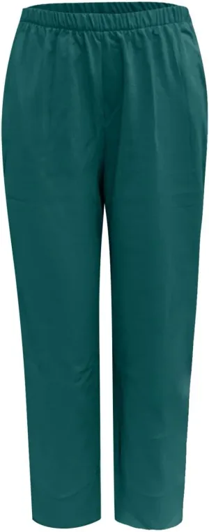 Linen Pants Women Casual Summer Capris Lightweight Cropped Pant Baggy Palazzo Pants Soft Wide Leg Trousers Pants with Pockets