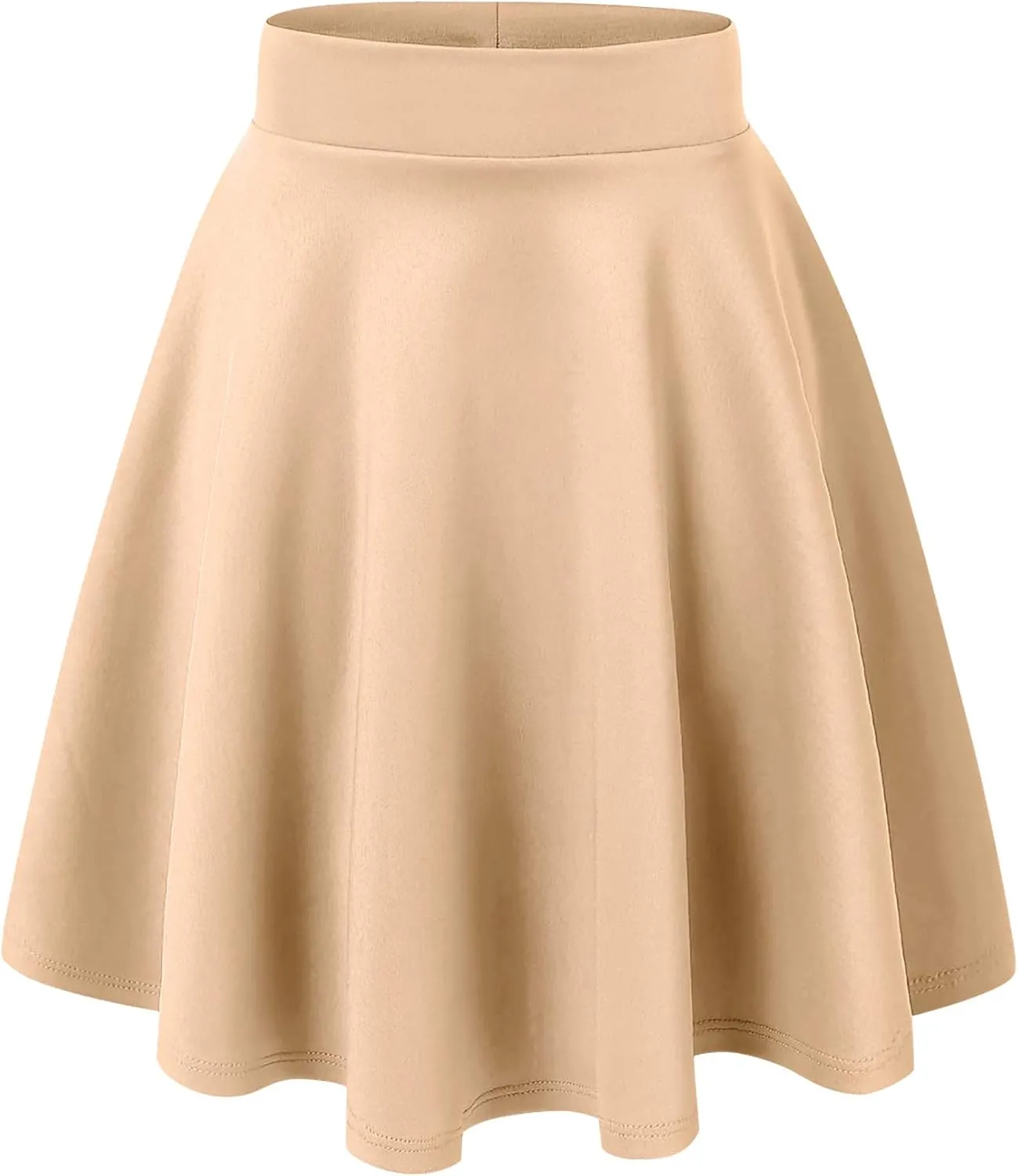 Made By Johnny Women's Basic Versatile Stretchy Flared Casual Mini Skater Skirt XS-3XL Plus Size