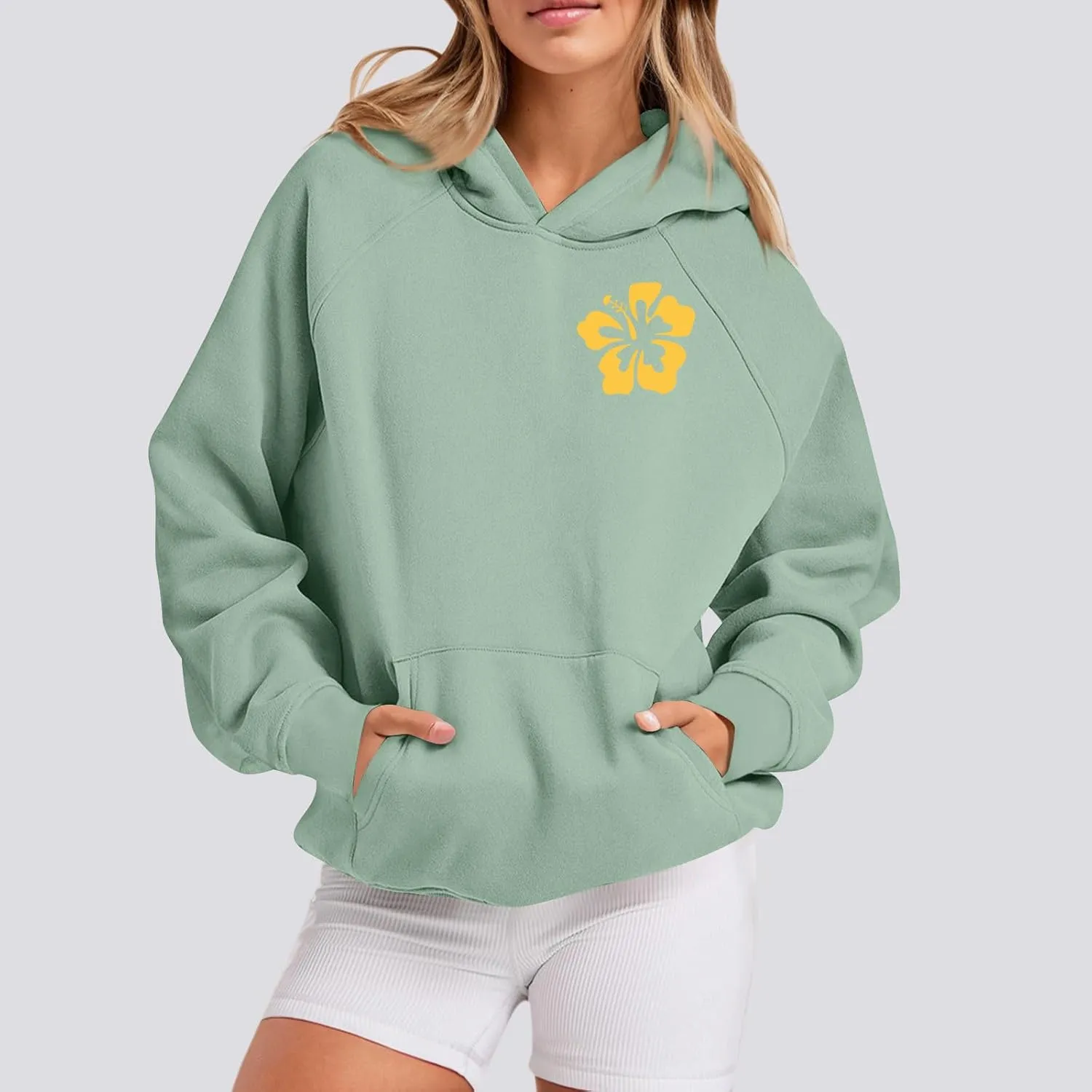 Meet Me 1962 At The Ocean Hoodies Long Sleeve Hooded Sweatshirt Trendy Letter Print Cute Preppy Y2K Pullover Tops