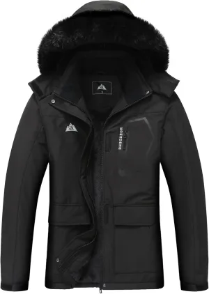 MOERDENG Women's Ski Jacket Waterproof Warm Winter Coat Hooded Snowboarding Jacket Versatile for Hiking & Winter Activities