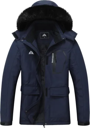 MOERDENG Women's Ski Jacket Waterproof Warm Winter Coat Hooded Snowboarding Jacket Versatile for Hiking & Winter Activities