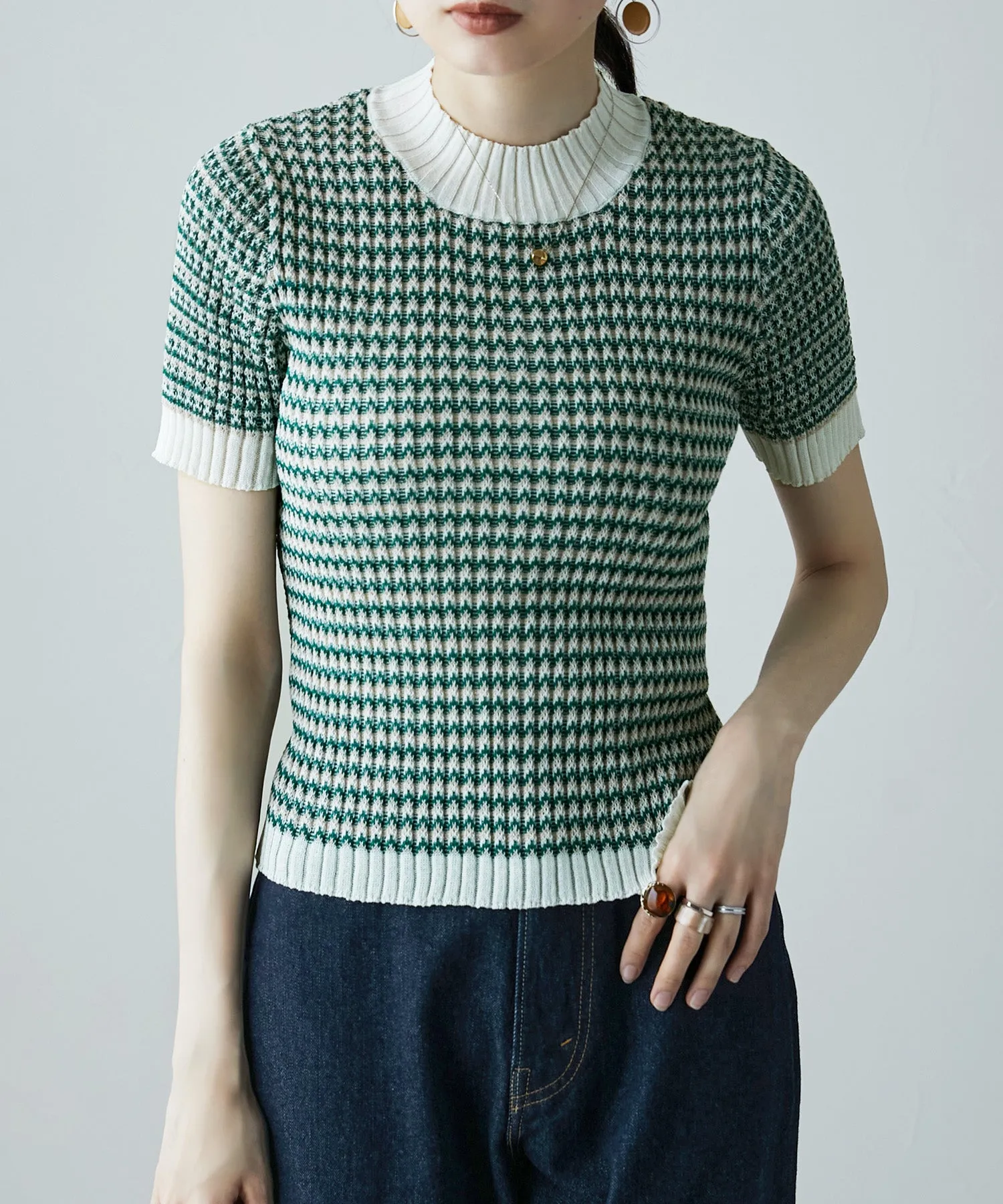 Multi color Ringer knit