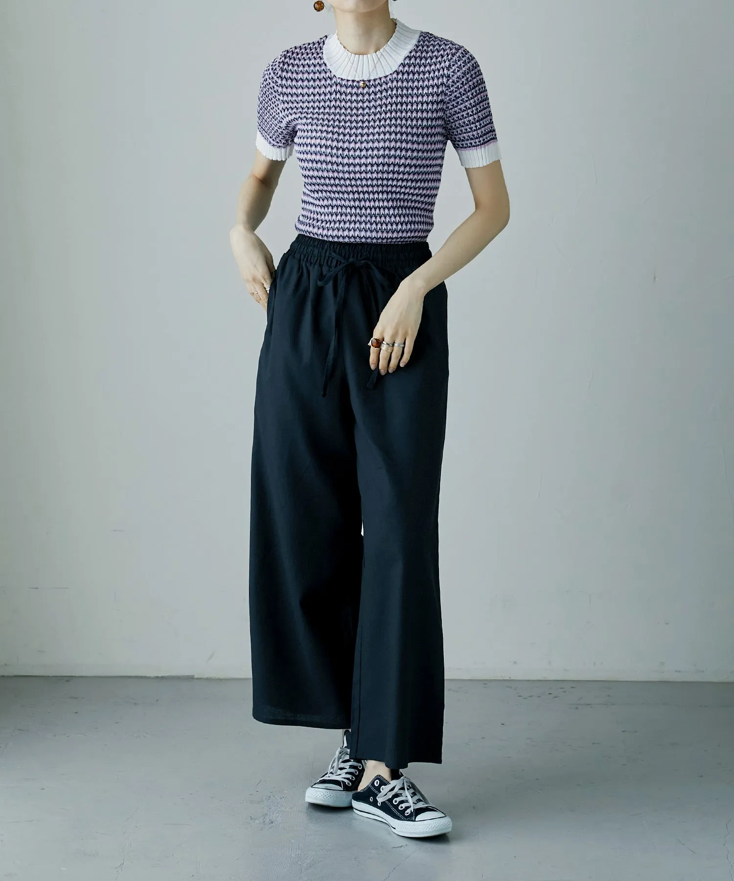 Multi color Ringer knit