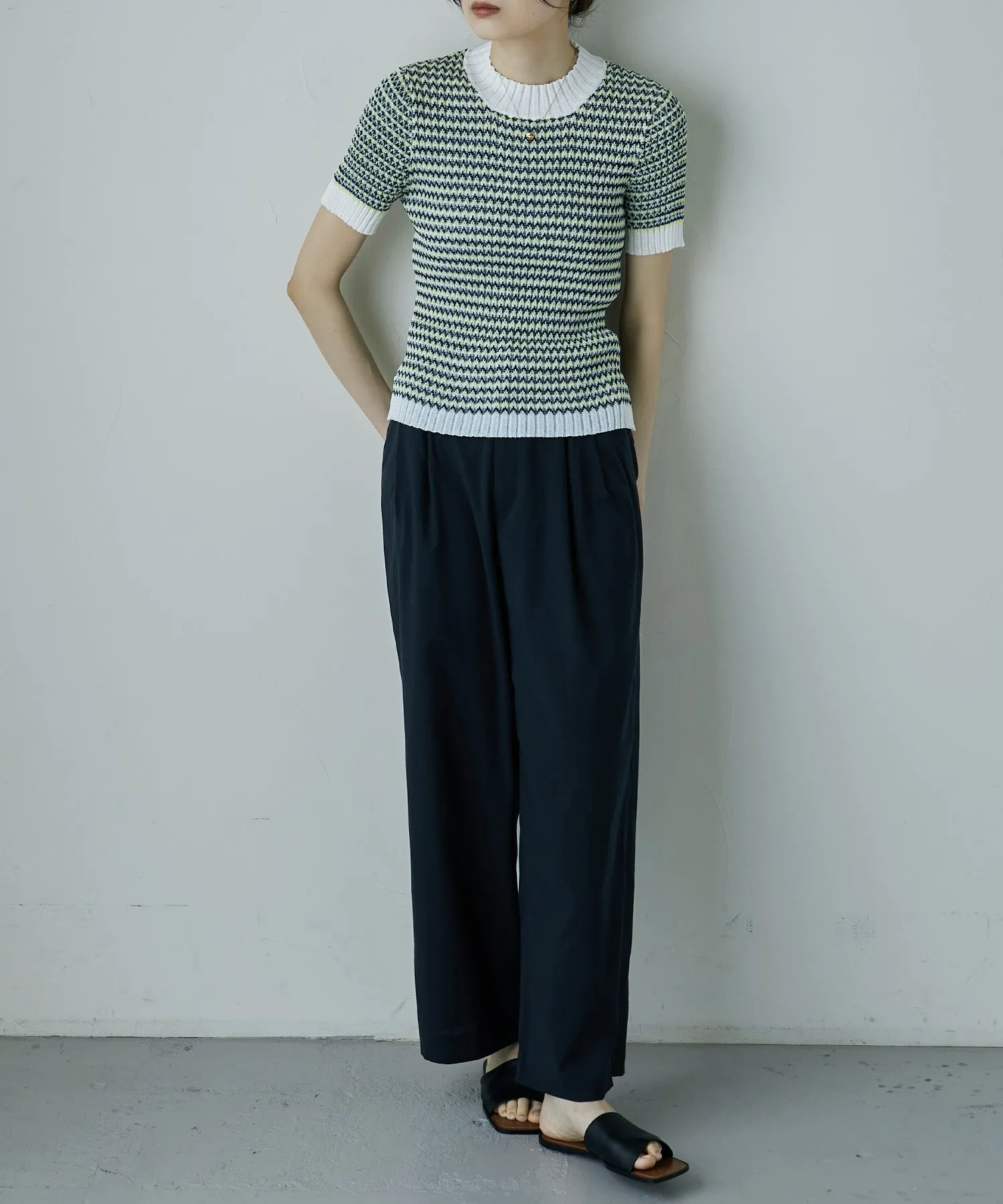 Multi color Ringer knit