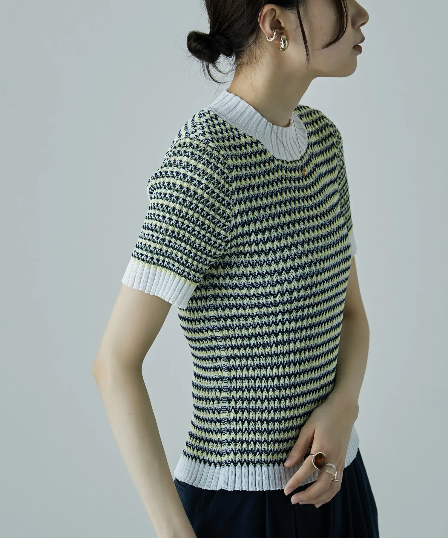 Multi color Ringer knit