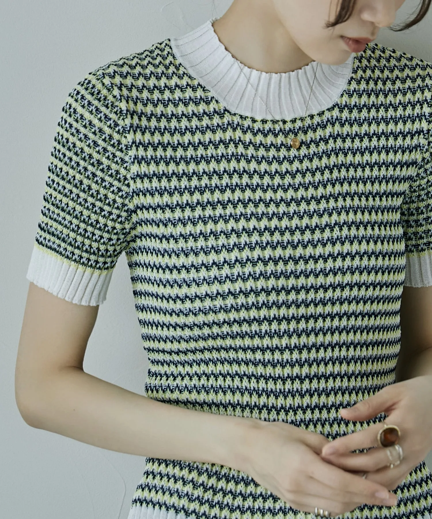 Multi color Ringer knit