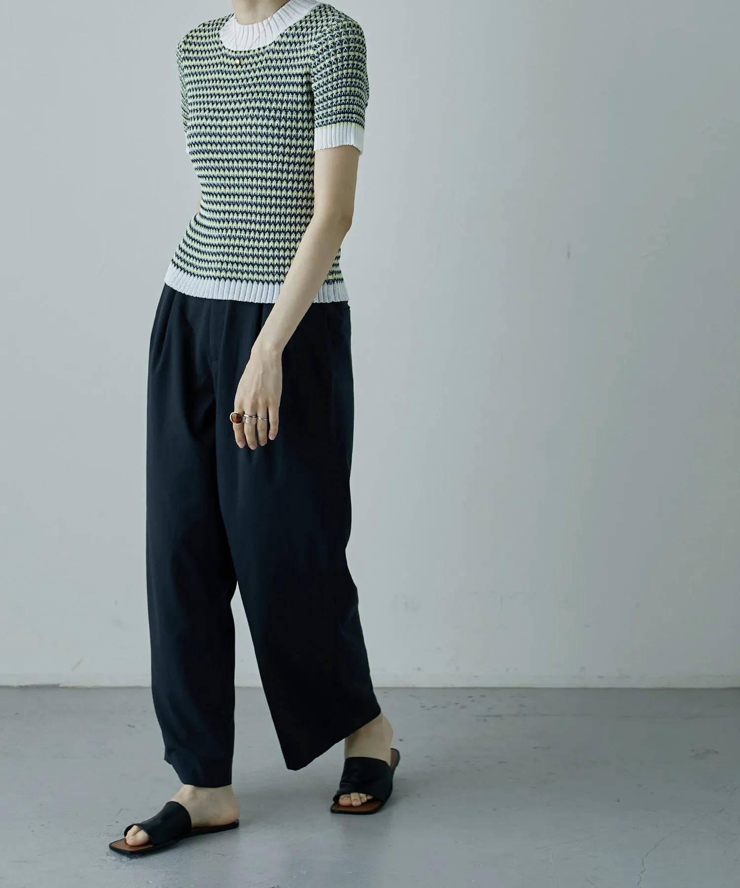 Multi color Ringer knit