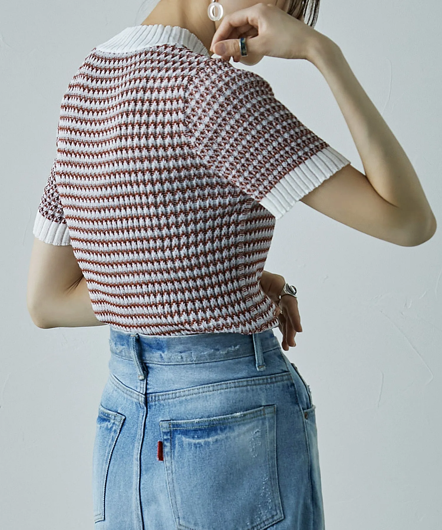 Multi color Ringer knit