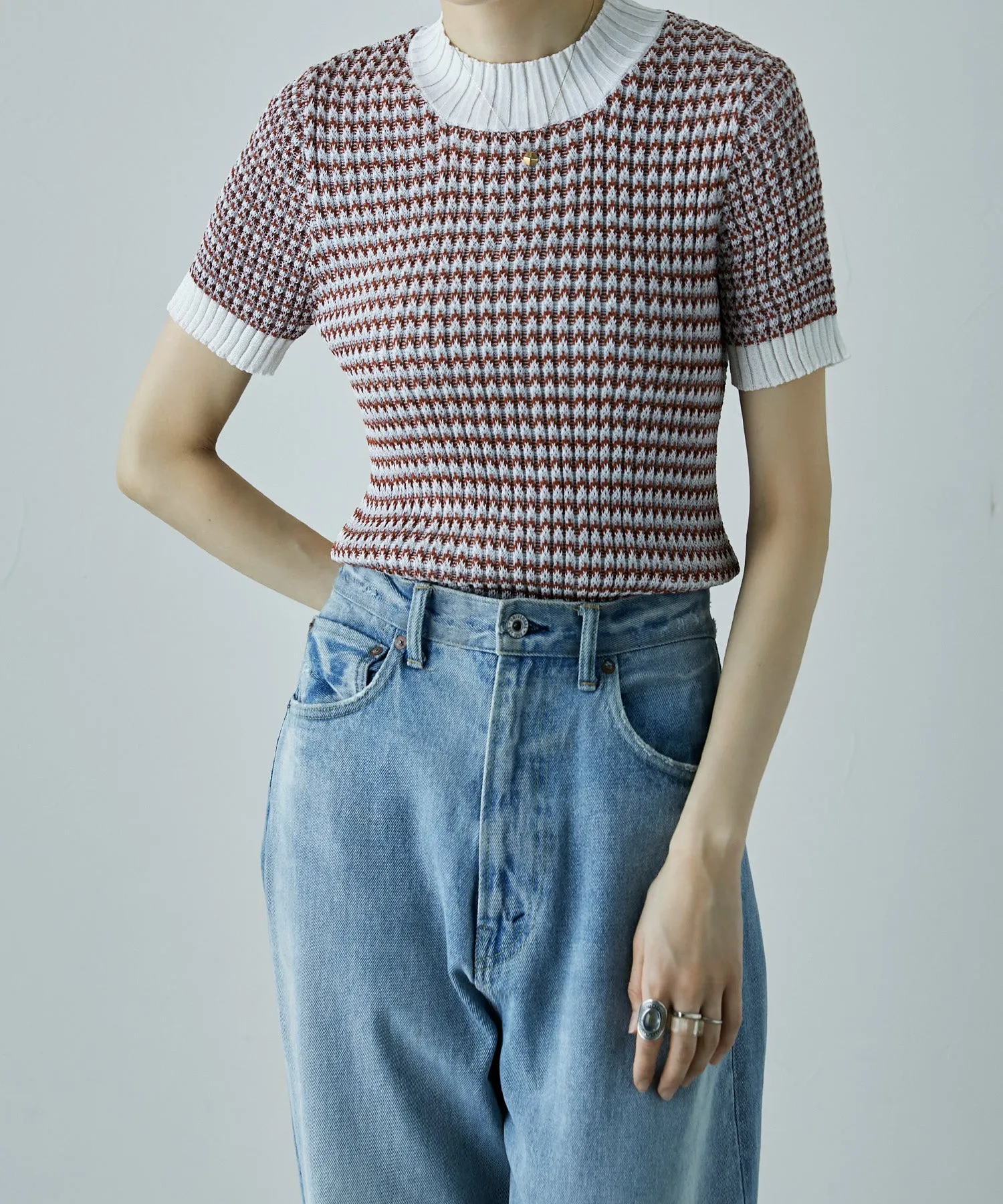 Multi color Ringer knit