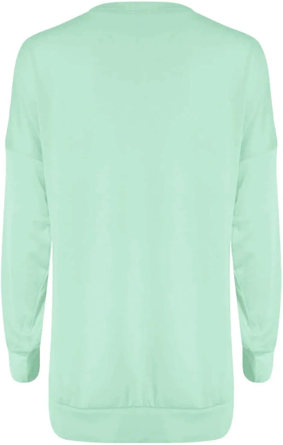 Muyise Womens Casual Long Sleeve Tunic Tops Solid Color Crew Neck Comfy Pullover Sweatshirts Loose Fit Blouses with Pockets