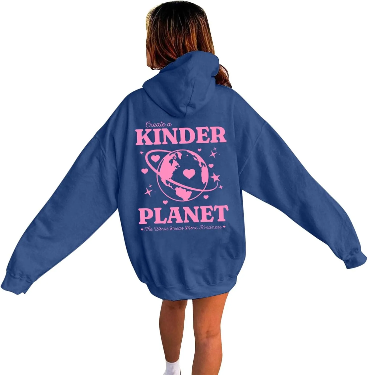 Oversized Hoodies For Women Long Sleeve Letter Print Pollover Hoodie Oversized Casual Athletic Pullover Hoodie