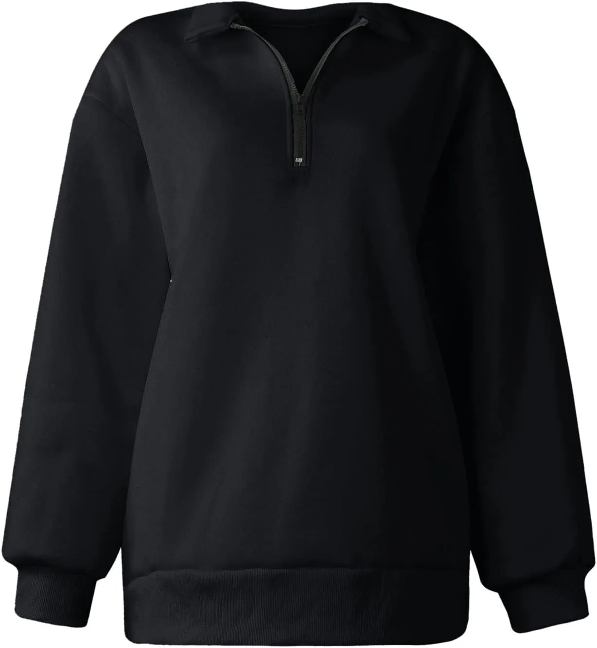 Quarter Zip Pullover Women Oversized Scuba Dupes Sweatshirt Fall Fashion 2023 Half Zip Hoodies Pullover Y2K Teen Girl Clothes