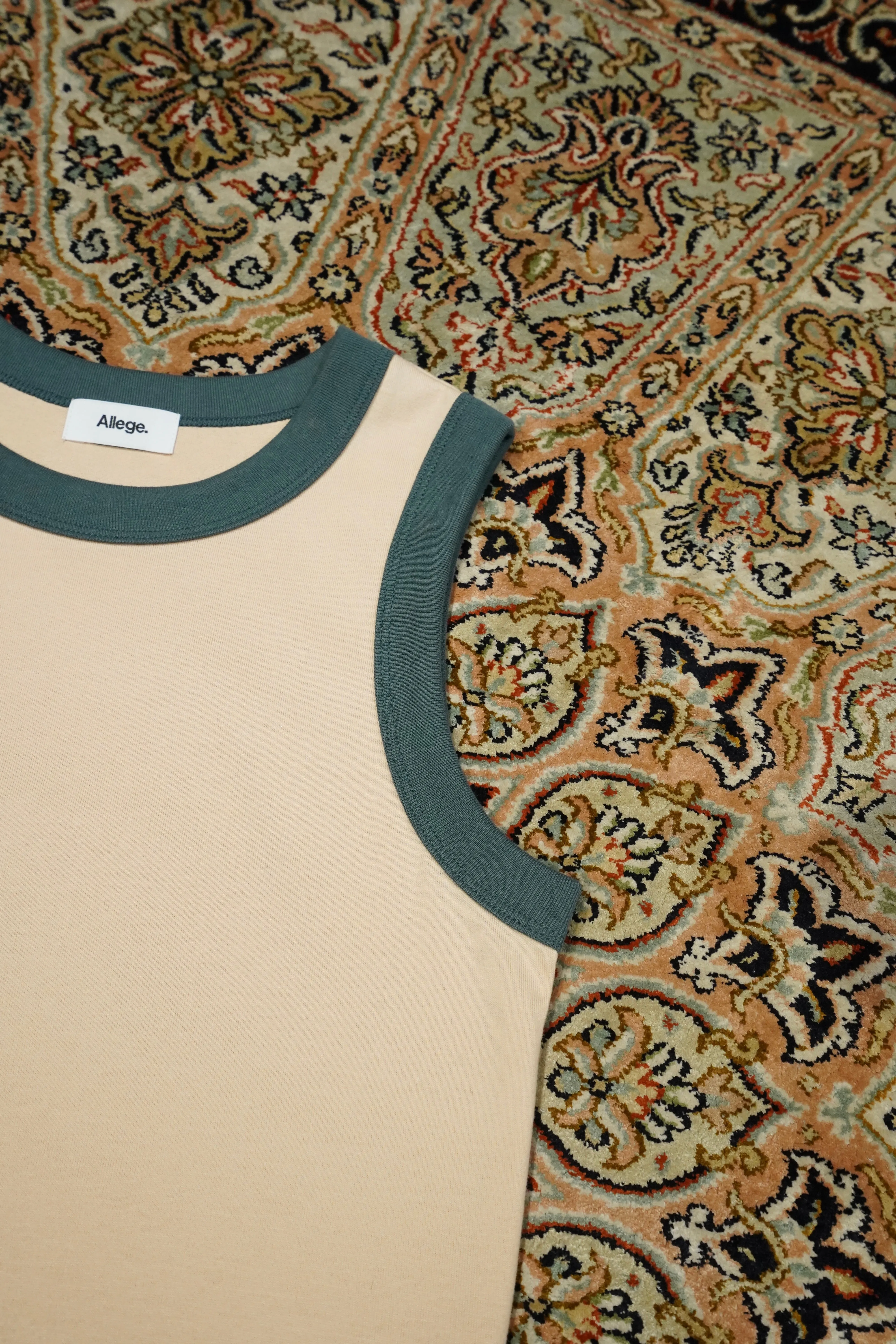 Ringer Nosleeve Tee (BEIGE)