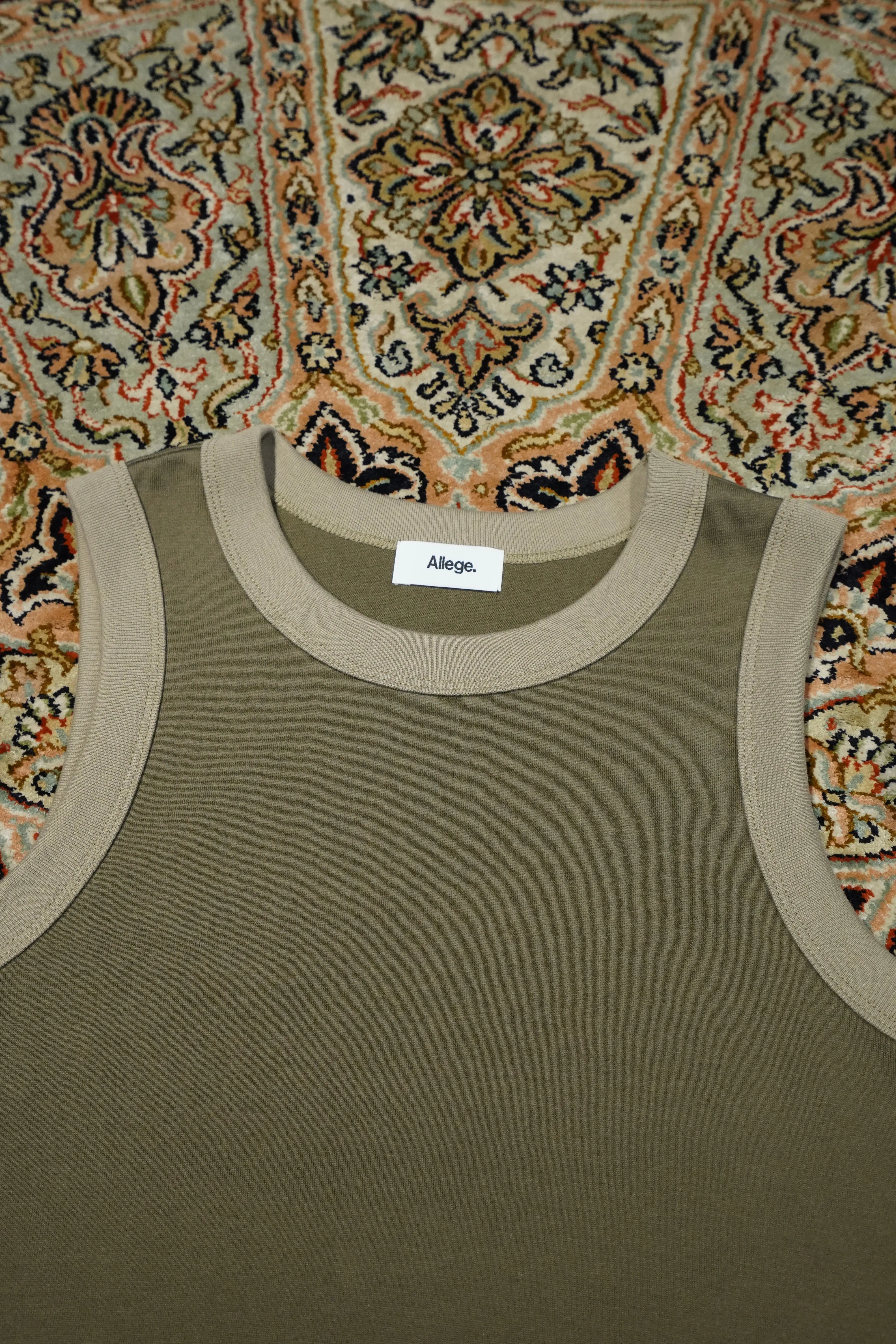 Ringer Nosleeve Tee (KHAKI)