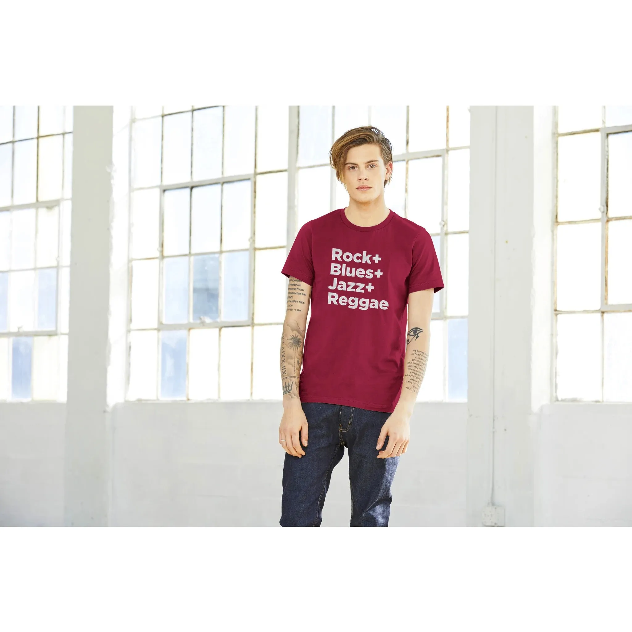 Rock   Blues   Jazz   Reggae  -  Premium Unisex Crewneck T-shirt