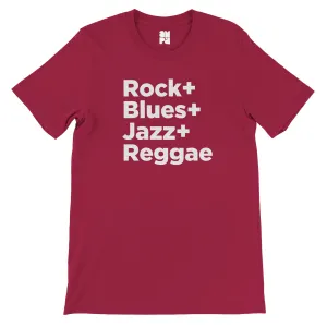 Rock   Blues   Jazz   Reggae  -  Premium Unisex Crewneck T-shirt