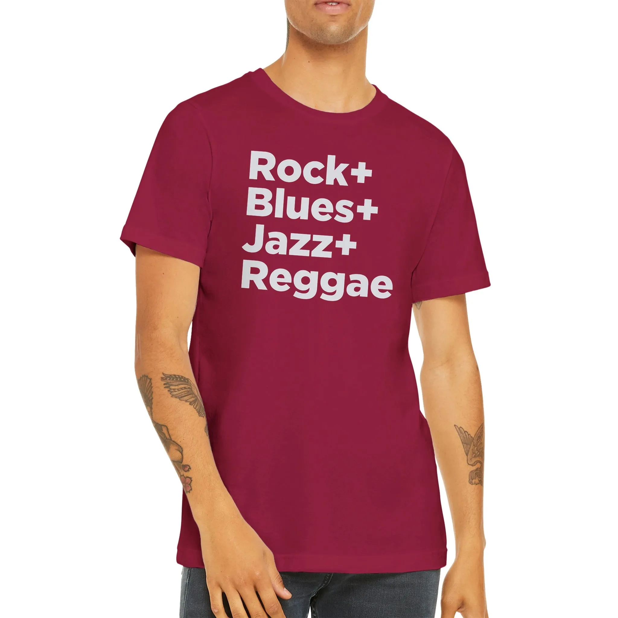 Rock   Blues   Jazz   Reggae  -  Premium Unisex Crewneck T-shirt